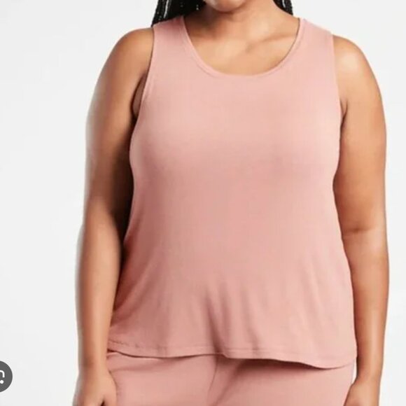 Small, Medium - ATHLETA - Well Rested Rib Sleep Tank Dusty Rose NEW - Picture 1 of 2